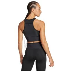 Adidas - Women's Adizero Running Gel Pocket Crop Top - Sports Bra -Bergfreunde adidas womens adizero running gel pocket crop top sports bra detail 3
