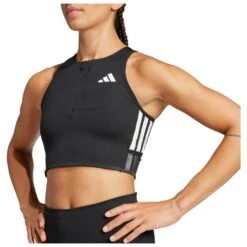 Adidas - Women's Adizero Running Gel Pocket Crop Top - Sports Bra -Bergfreunde adidas womens adizero running gel pocket crop top sports bra detail 6