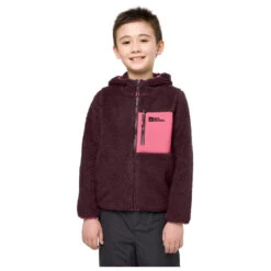 Jack Wolfskin - Kid's Ice Curl Hood Jacket - Fleece Jacket -Bergfreunde jack wolfskin kids ice curl hood jacket fleece jacket detail 3