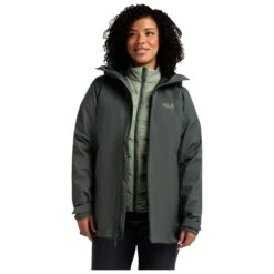 Jack Wolfskin - Women's Icecape 3in1 Down Jacket RDS - 3-in-1 Jacket -Bergfreunde jack wolfskin womens icecape 3in1 down jacket rds 3 in 1 jacket detail 6