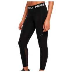 Nike - Women's Pro Mid-Rise Mesh Panneled Tights - Leggings